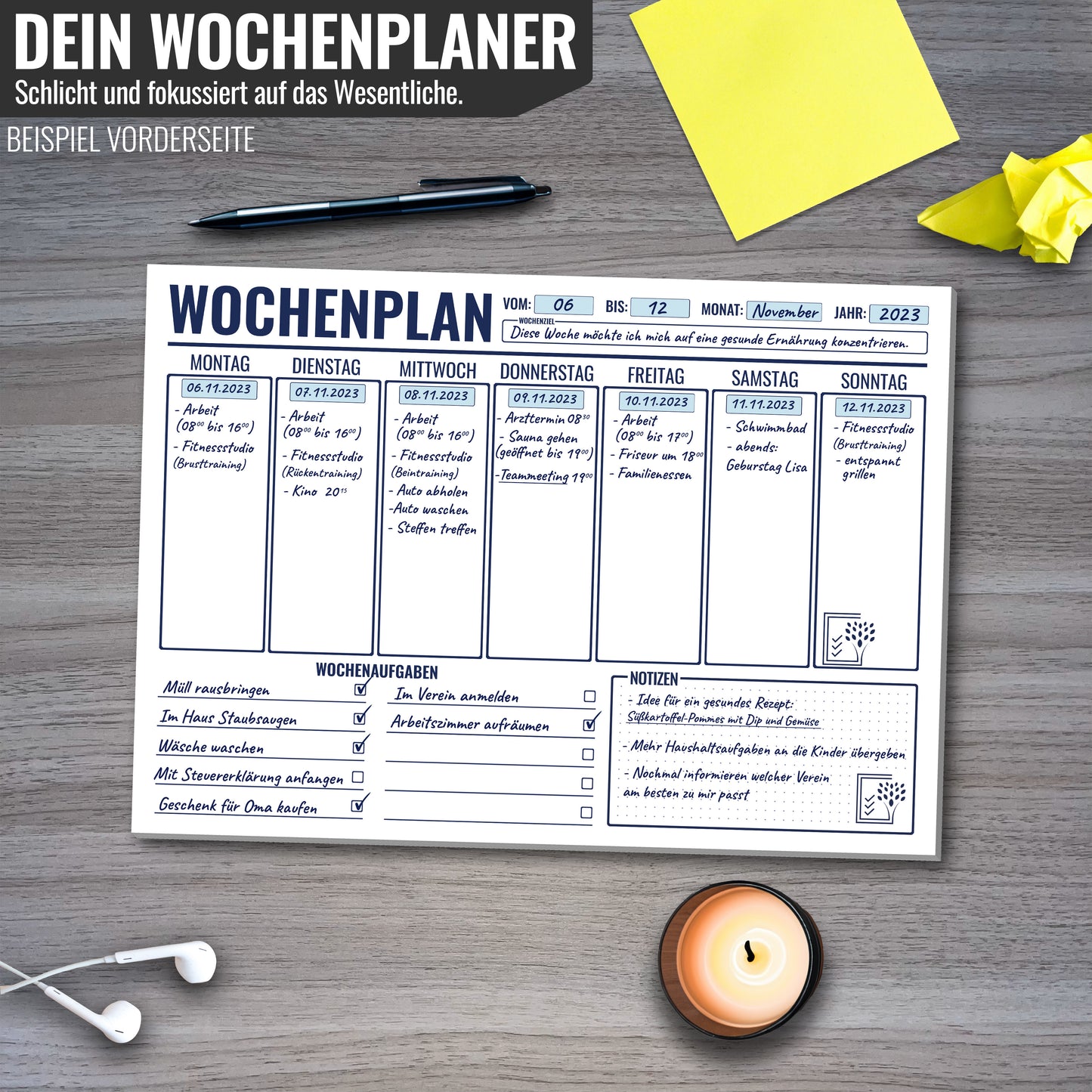 WOCHENPLANER - Effizienz in jeder Woche
