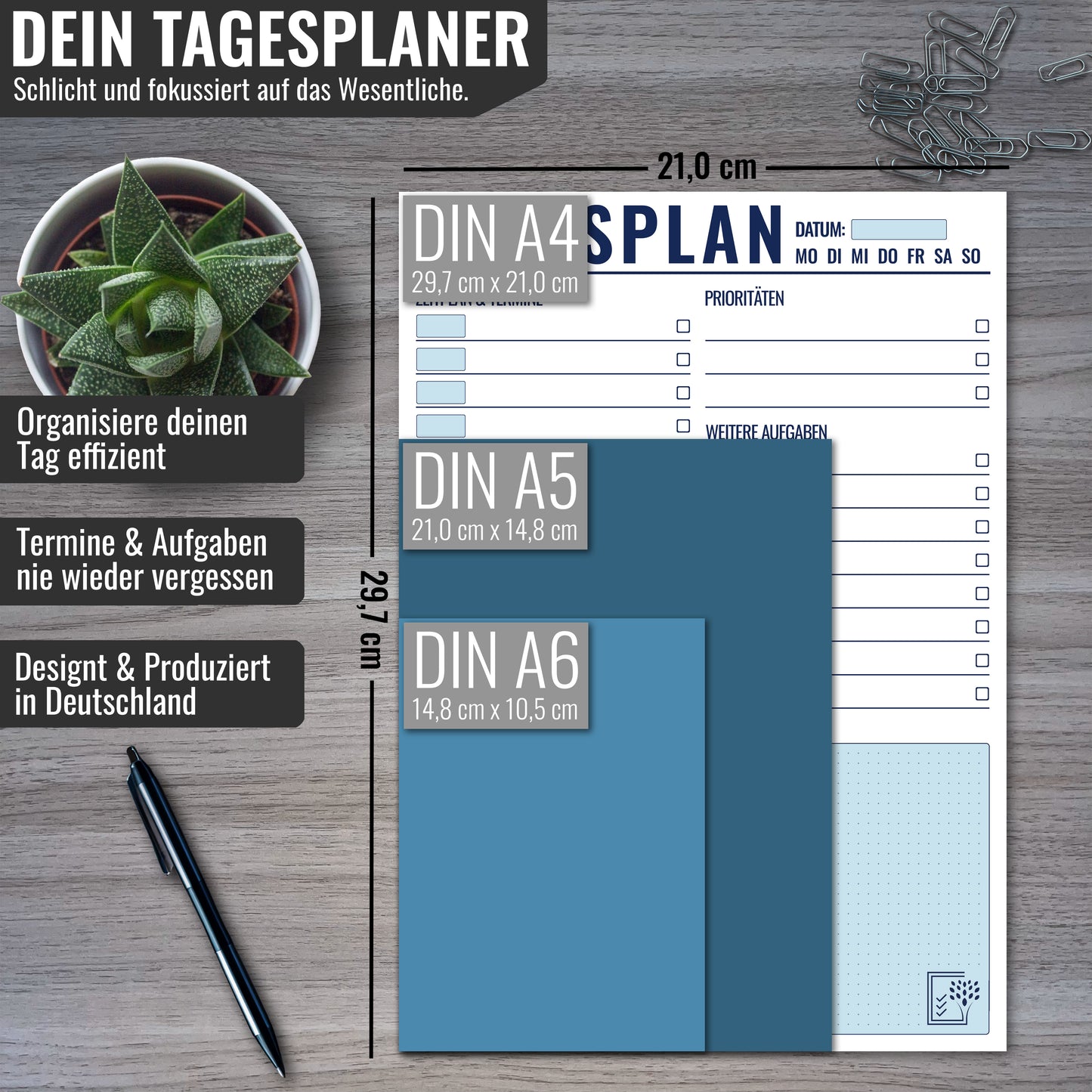 TAGESPLANER - Erfolgreicher Tag vorprogrammiert