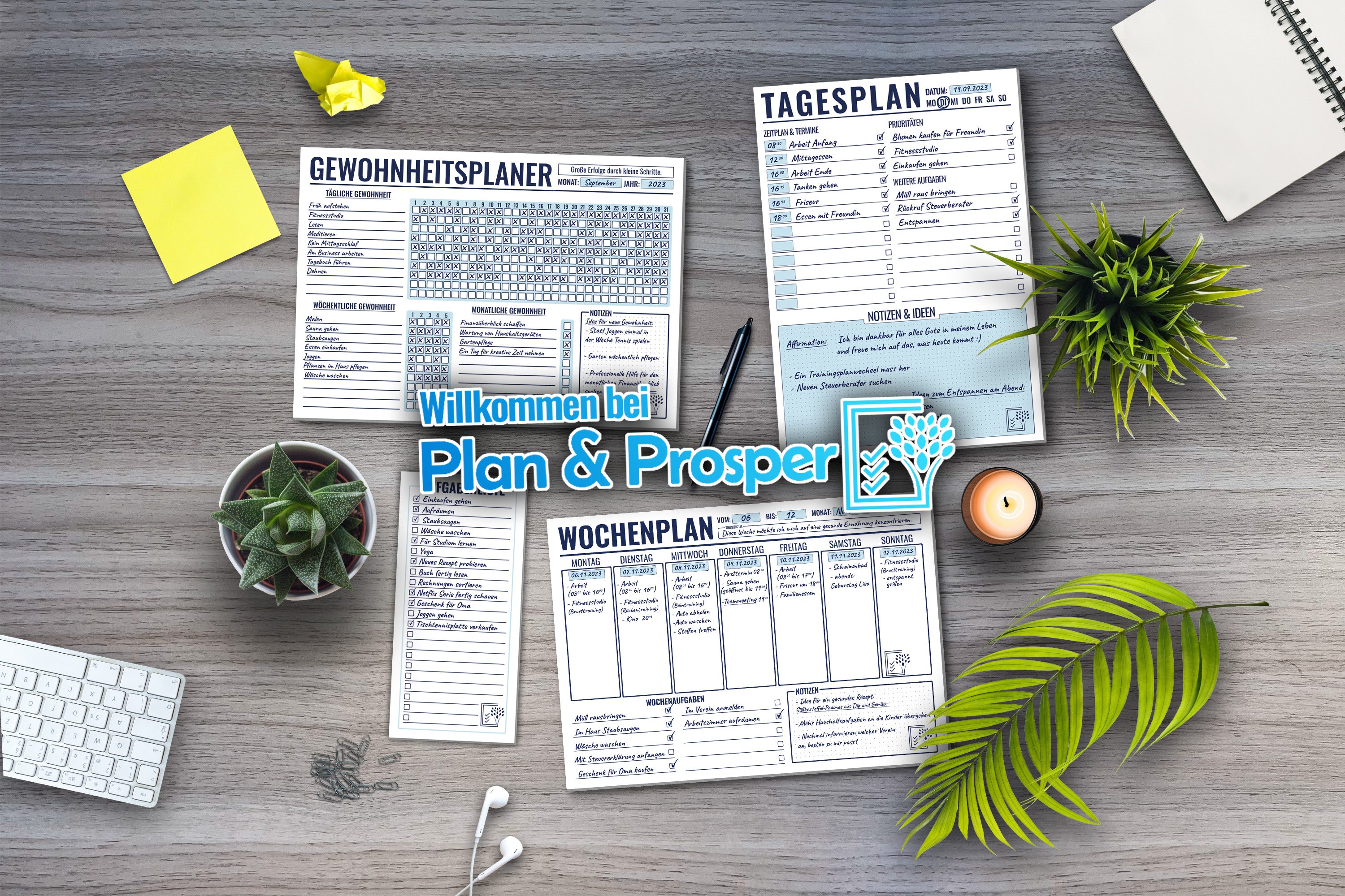 Plan & Prosper® Tools für Organisation und persönliches Wachstum